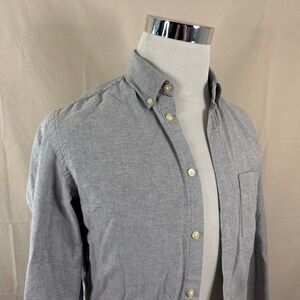 H&M L.O.G.G. XS Regular Fit Oxford  Button Down Shirt Gray 100% Cotton Mens